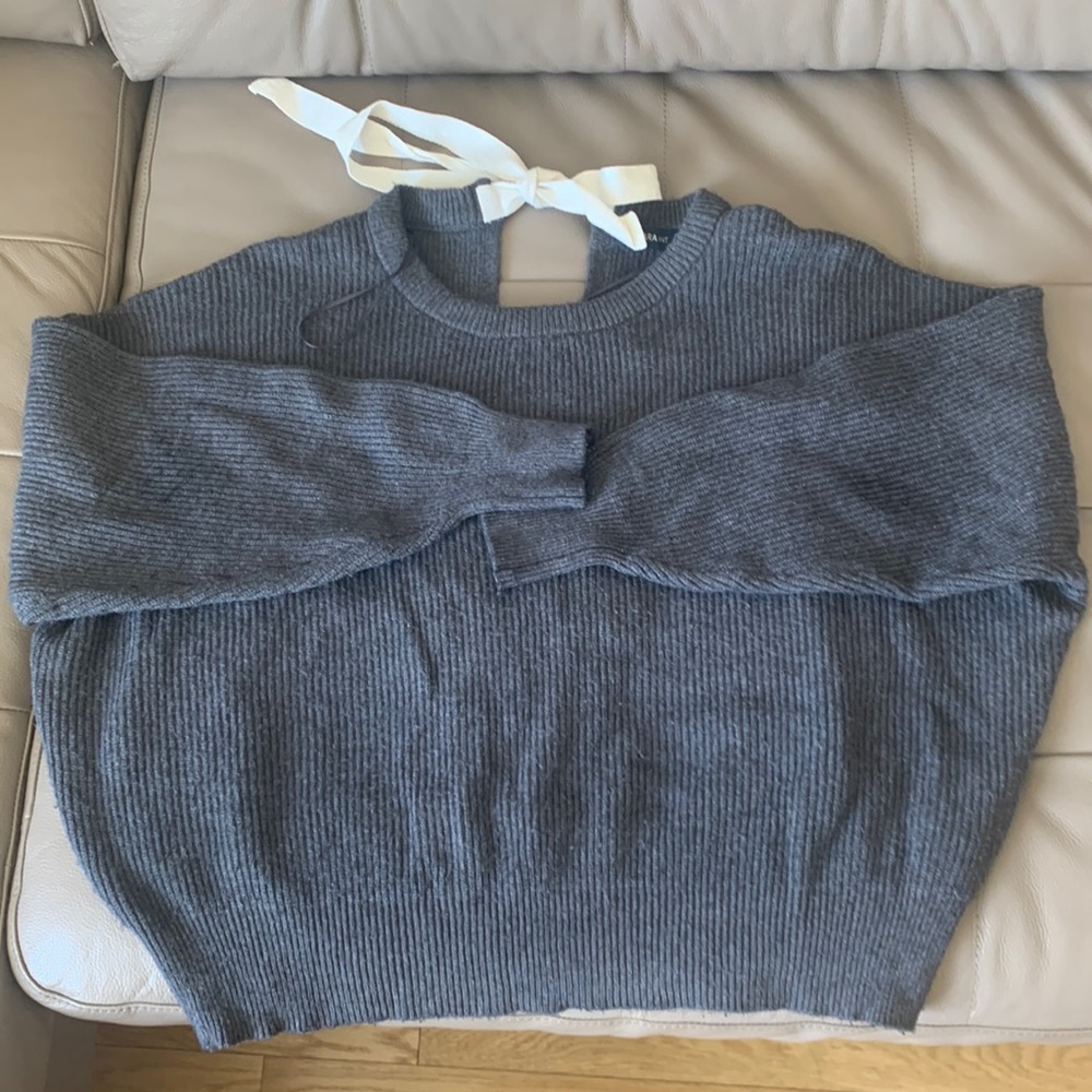 Zara Grey Sweater with Bow